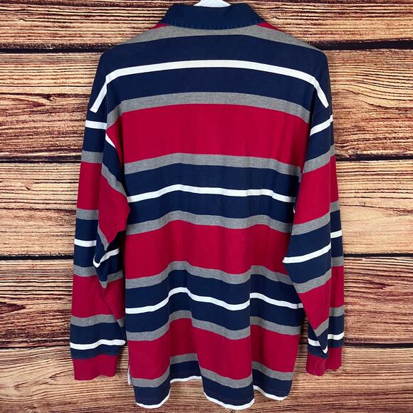 Vintage 1990s Gant USA Striped Rugby Long Sleeve Shirt - Picture 7 of 7